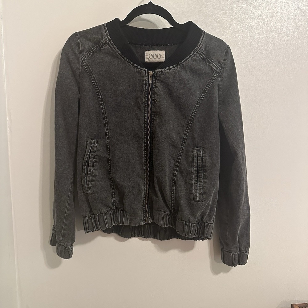 Denim Black Bomber Y2K Jacket‎ Rubbish One By olives Small